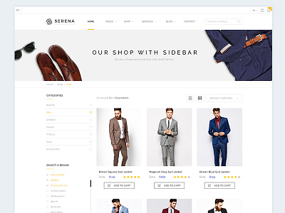 Shop Concept clothes creative design ecommerce fashion shop sidebar template theme wordpress
