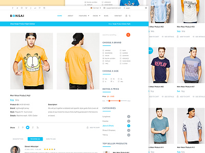 eCommerce UI Concept design ecommerce fashion shop shopify store theme ui website woocommerce