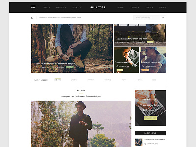 Blazzer Blog WIP blog creative magazine minimal news template webdesign wordpress theme