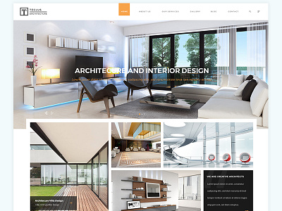 Teclus Architecture Template architecture creative design minimal template. theme website wordpress