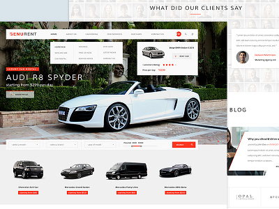 Genurent Car Rental Design car elegant flat luxury modern psd rental service template webdesign wordpress theme