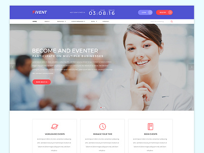 Fivent Psd Template Wip By Kl-webmedia On Dribbble