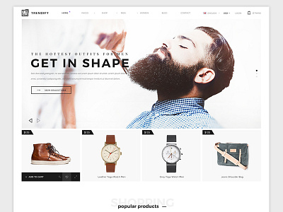 Trendify is online now! creative design fashion goods market minimal retail shop store template theme website