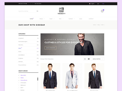 Shop Design creative design fashion goods market minimal retail shop store template theme website