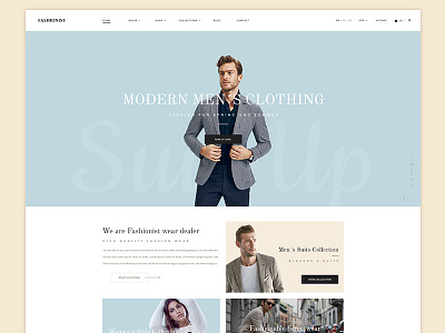 Fashionist Template Online clothing ecommerce fashion magento modern retail shop store style website