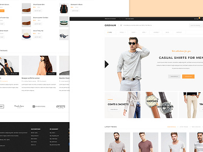 Groham clothing ecommerce fashion magento modern retail shop store style website