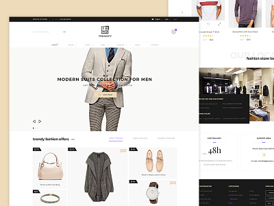 Trendify WordPress Theme ecommerce minimal shop store template webdesign website design woocommerce wordpress theme