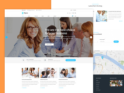 Business Solutions business concept corporate creative landing page media multi purpose portfolio psd template theme