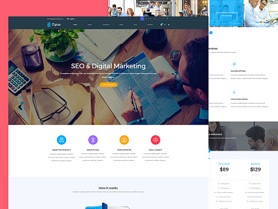 SEO & Digital Marketing Design digital marketing landing page material minimal optomization seo website design