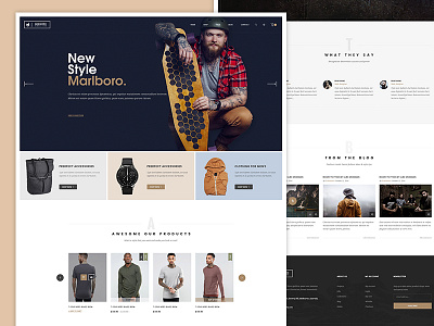 New Shop Design accessoirs clothes fashion minimal retail shopify store suits trendy webdesign wordpress theme