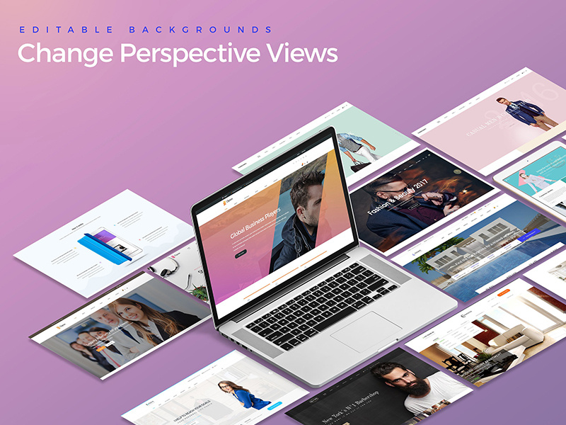 Download Perspective Website Mockup by KL-Webmedia on Dribbble