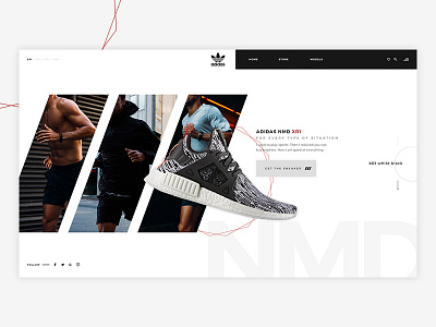 Adidas NMD Concept concept design graphic design marketing minimal minimalistic shoes sneakers ui ux