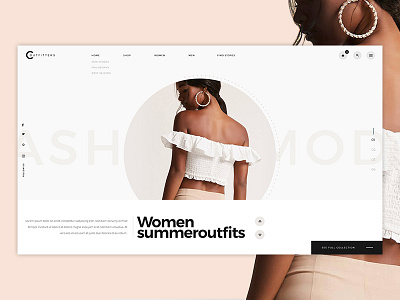 Fashion Concept concept creative design fashion illustration minimal mode retail ui website