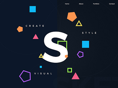 Visual Design Typography concept creative design poster slider style typography ui ux visual website