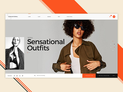 Sensational Online Store creative fashion inspiration landing page layouts media portfolio templates theme ui design ux design webdesign