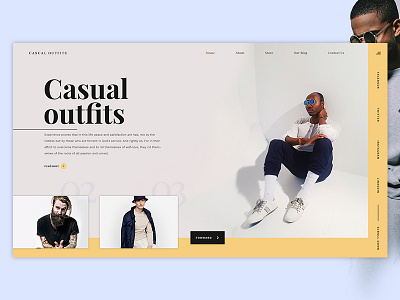 Casual Outfits casual clothes design ecommerce fashion landing men mode outfits store ui ux