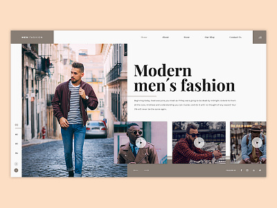 Men Fashion concept design graphics presentation product slider ui ui design ux webdesign website