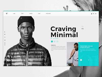 Minimal Fashion Concept creative fashion inspiration landing page layouts media portfolio templates theme ui design ux design webdesign