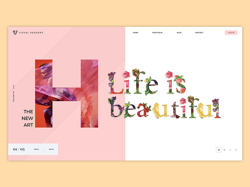 Creative Header Concept slider product mockup pre-made layouts header design mockup mockup creator visual headers