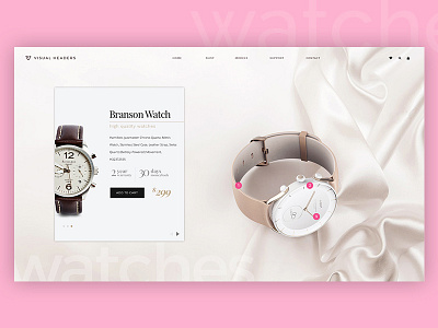 Branson Watches creative fashion inspiration landing page layouts media portfolio templates theme ui design ux design webdesign