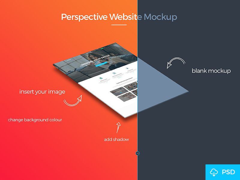 Download Free Perspective Mockup by KL-Webmedia on Dribbble