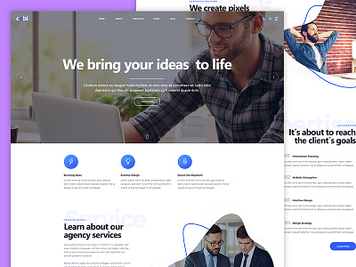 Cobi Portfolio Template creative design illustration landing page portfolio webdesign website wordpress