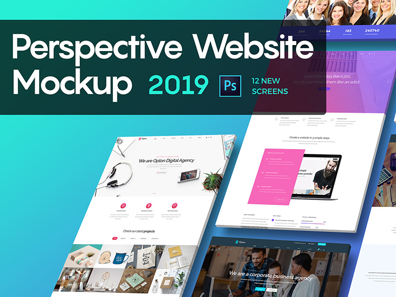 Perspective Website Mockup by KLWebmedia on Dribbble