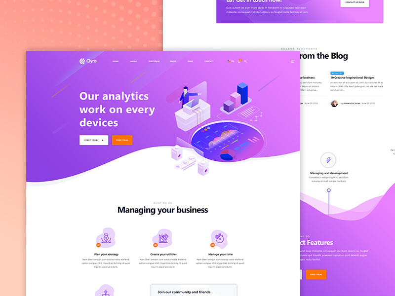 Isometric Landing Page Design by KL-Webmedia on Dribbble