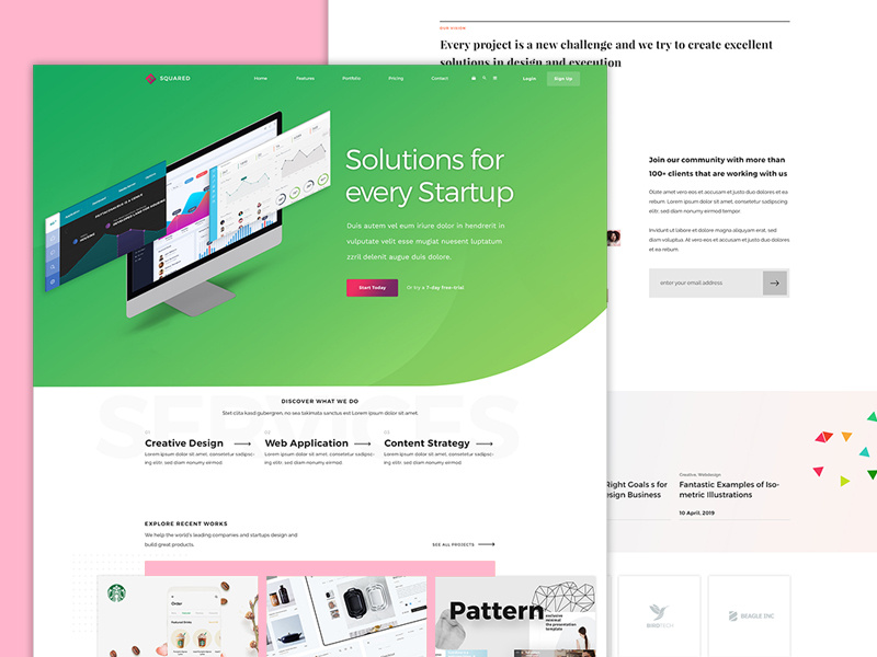 Startup Website strategy consulting ui design wordpress website design and development landing page website concept startup branding website design startup
