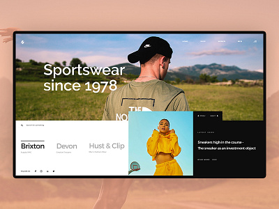 Sportswear Concept branding concept nike sports branding sportswear ui design webdesign website