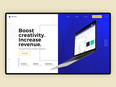 Boost Creativity agency branding branding concept corporate landing page ui design webdesign website