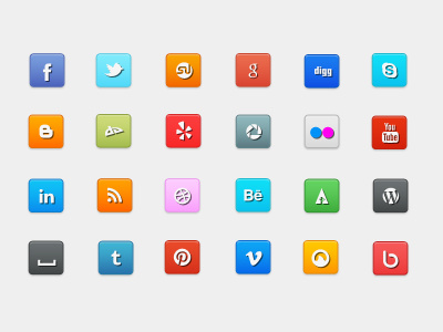 Social Icons facebook flickr mini icons nano icons pinterest retina social icons social media twitter web