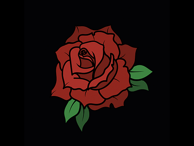 Rose art design doodle floral flower illustration red rose sketch