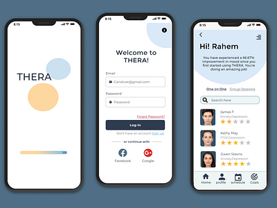 THERA Mobile App app therapy ui