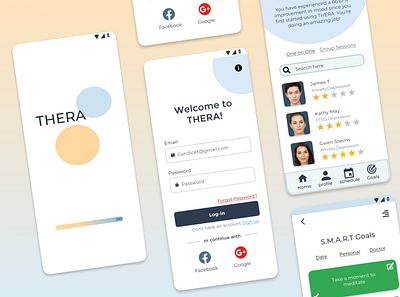 THERA app design therapy ui ux