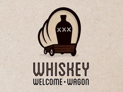 Whiskey Welcome Wagon booze logo wagon welcome wagon whiskey