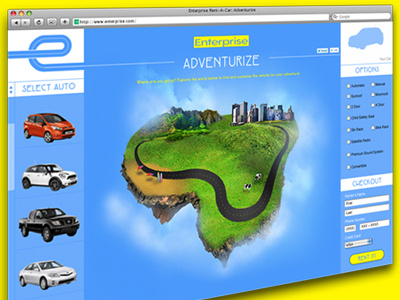Website Concept auto car car rental concept website