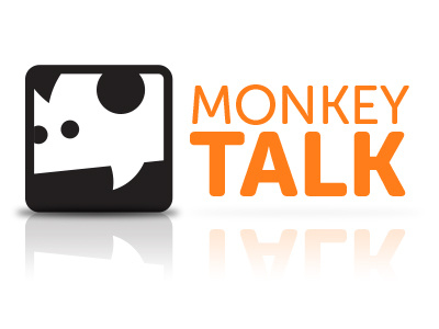 Logo Concept for Monkey Talk bubble icon logo monkey speech talk