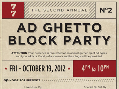 Ad Ghetto Block Party Poster ad ghetto poster retro vintage