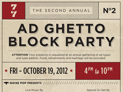 Ad Ghetto Block Party Poster