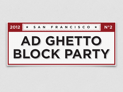 Ad Ghetto Block Party Lockup ad ghetto block party invite lockup logo party san francisco