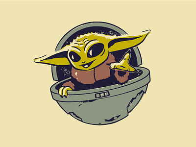 Baby Yoda baby yoda grogu illustration illustrator star wars the mandalorian vector