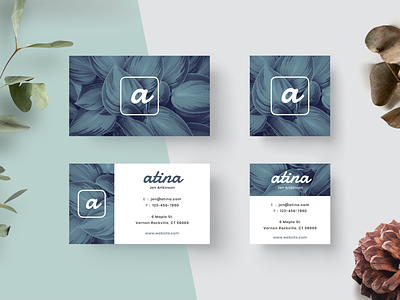 Atina Business Card brand branding business card