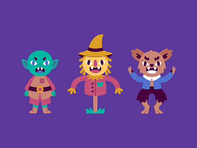 Halloween characters characters gnome halloween monster scarecrow werewolf