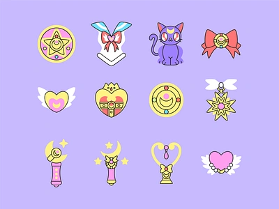 Sailor Moon Icons download free freebie icons illustrator moon sailor sailormoon vector