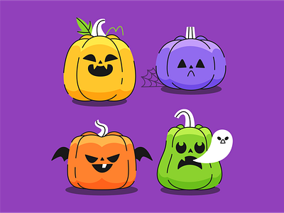 Moody pumpkins candy character design halloween monster moody october pumpkin scary spooky