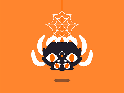 Upside down character design halloween monster october scary spider spooky