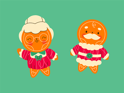 Gingerbread Claus character design christmas claus december gingerbread holidays santa santa claus