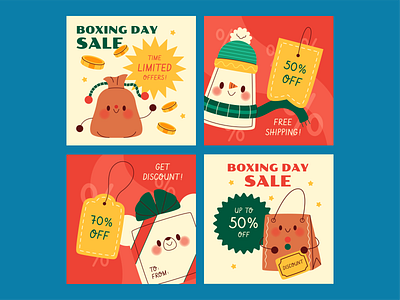 Boxing Day Sale IG post box boxing boxing day christmas coupon december discount feed design post design present sale