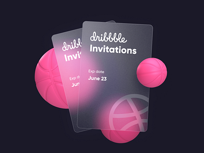 2 Dribbble invites giveaway! cards dribbble dribbble best shot dribbble invitation dribbble invite glass glassmorphism invitation invitation card ui ux